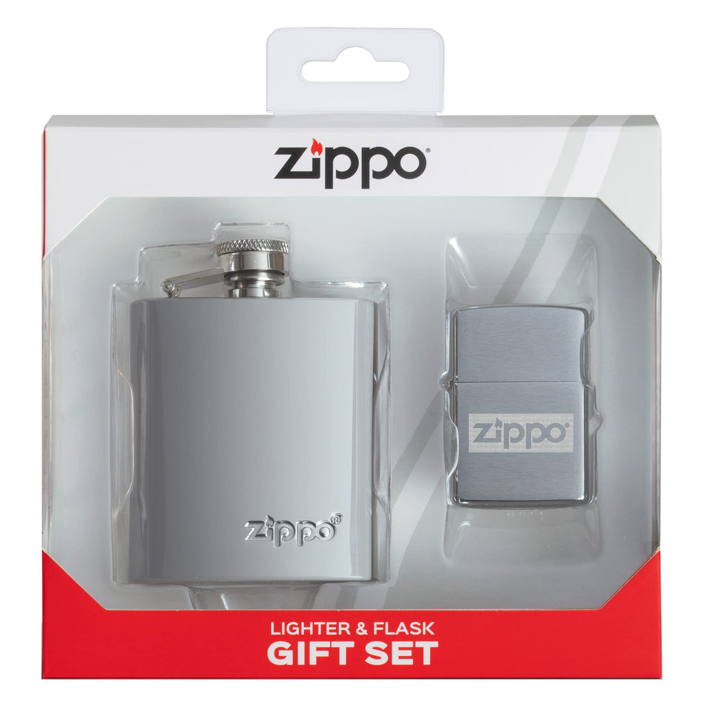 Zippo Lighter & Flask Gift Set