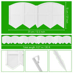 30Pcs 30Ft White Landscape Edging Border Decorative Garden with Stakes Kits
