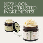 Hearth and Homestead: Handmade Whipped Tallow Balm (Unscented/Herb-Infused) - Organic Body Butter with Infused Olive Oil, for Eczema, Rosacea, Baby - 1.3 oz