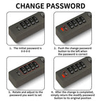 gate Locks for Outdoor Fence gate Lock Locker Lock Bike Cable Chain Combination Outdoor