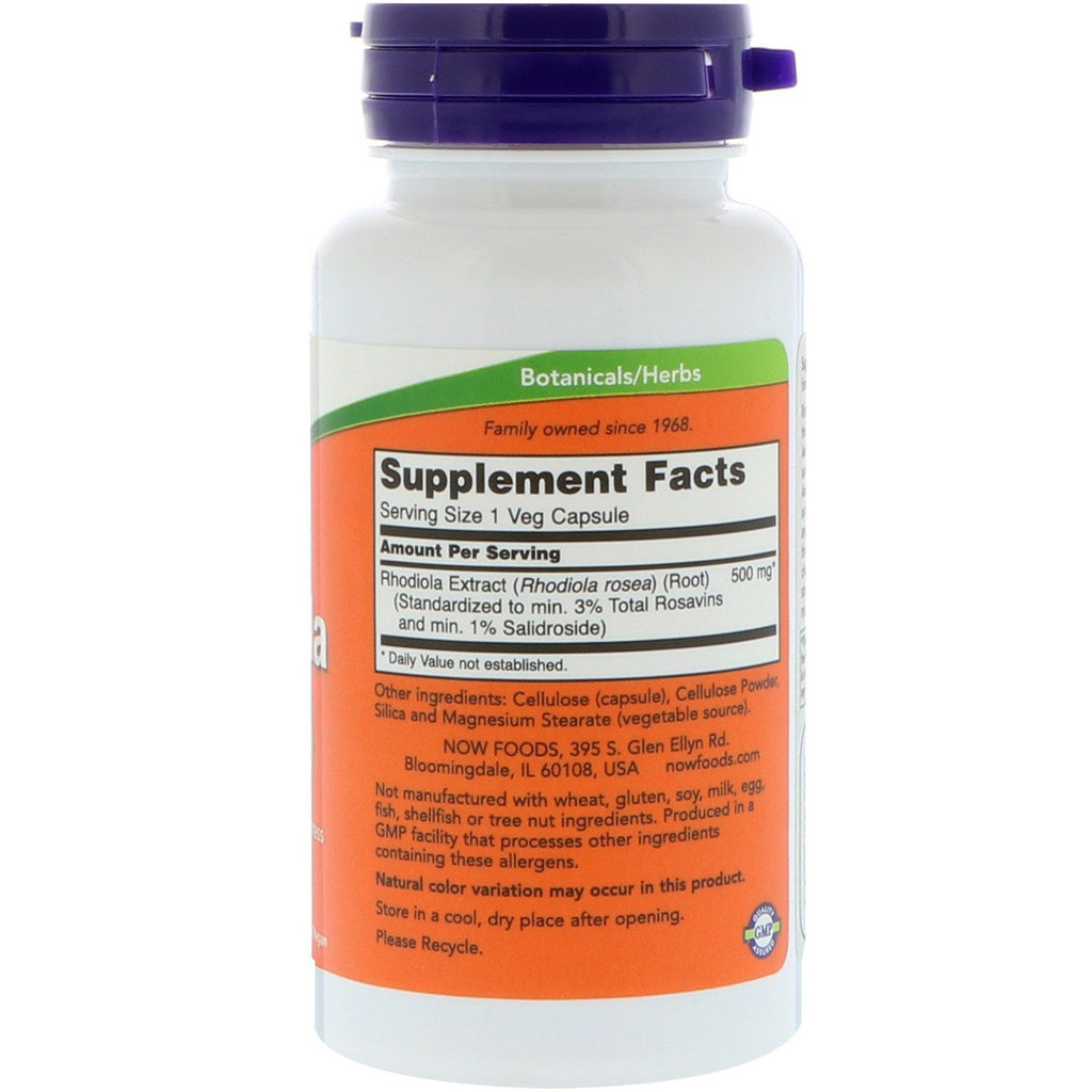 Now Foods Now Foods, (2 Pack) Rhodiola, 500 mg, 60 Veg Capsules