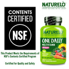 NATURELO One Daily Multivitamin for Women w/Vitamin B12, 240 Ct, Energy Support, Whole Food Daily Women Multivitamin Supplement, Nourish Hair/Skin/Nail, Non-GMO, No Soy, Gluten Free, 8 Month Supply