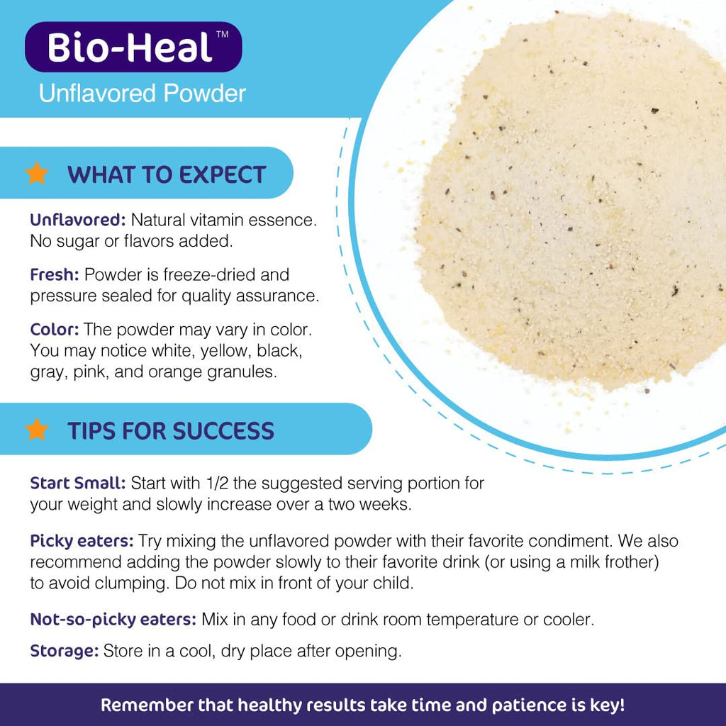 5-in-1 Bio-Heal�� Probiotic for Kid, Men & Women (Powder) - Best Supplement for Brain Function, Gut Health & Constipation - Shelf Stable & Fortified with Vitamins, Minerals & Prebiotics