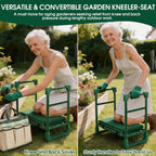 Garden Kneeler and Seat Foldable w/ Extendable Legs/Thicken Pad for Seniors