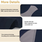 Incontinence Underwear for Women Washable Incontinence Underwear Absorbent Cotton Panties Bladder Leak Underwear for Women Teens