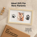 Inkless Hand and Footprint Kit, Boy Girl Newborn Keepsake (Ash Wood)