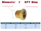 TL TOOLEGIN 3/4" NPT Male x 1/4" NPT Female Brass Bushing Reducer Reducing Pipe Adapter Fitting 5pcs 1200 PSI