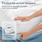Niagara Sleep Solution 100% Cotton Top Full Size Mattress Pad, Pillow Top