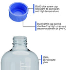 MorexLab 5000ML Storage Glass Bottles – 1pc Round Media Storage Bottle – Borosilicate Glass Bottles – Safe Probe Storage Glass Storage Bottles with GL60 Blue Screw Cap (5000ml - 1pc)