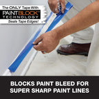 FrogTape ProGrade Blue Painters Tape with PAINTBLOCK, 1.5 Inch Wide (1.41 In. x 60 Yds), Medium Adhesion, Blue, 6 Rolls (242750)