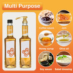 VOISEN Coffee Syrup Pump, 6 Pack Gold Syrup Pump