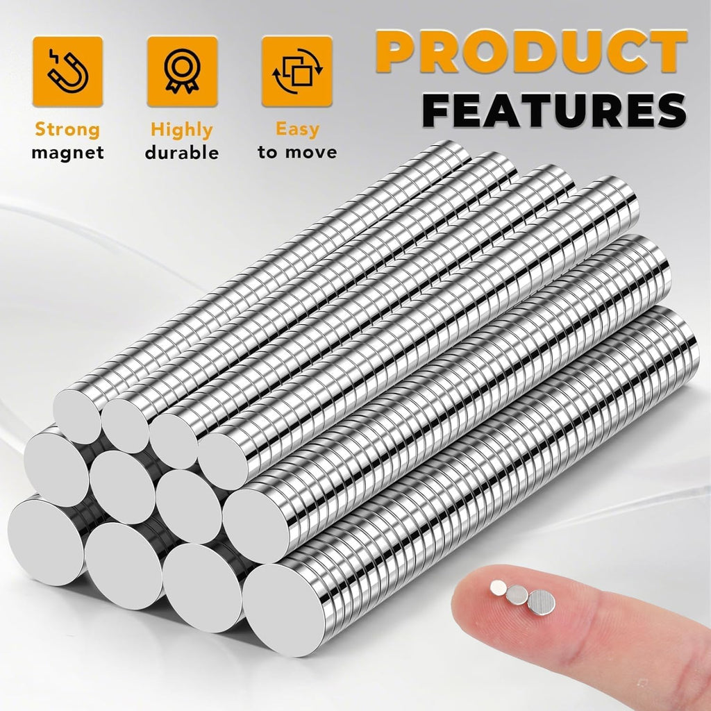 TRYMAG 660Pcs Small Magnets, 3 Different Sizes Neodymium Magnet