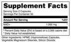 Bucked Up NAD+ 1000mg | Nicotinamide Adenine Dinucleotide | Non-GMO, Gluten-Free, Third-Party Lab Tested | Cellular Coenzyme Supplement (100 Capsules, 50 Servings)