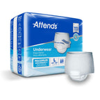 Attends Adult Absorbent Underwear, Large [72 Count] - Maximum Absorbency for Men and Women - Disposable Pull-On Diapers with Tear-Away Sides and Breathable Waistband - AP0730