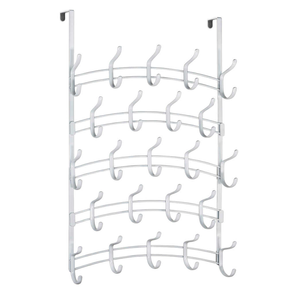 LYNK Professional® Home™ Over the Door Hooks - 46 Hook – Over the Door Coat Rack - Over the Door Hanger - Hanging Towels or Clothes - Bathroom, Bedroom, Laundry Room - Lifetime Ltd. Warranty, White
