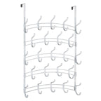 LYNK Professional® Home™ Over the Door Hooks - 46 Hook – Over the Door Coat Rack - Over the Door Hanger - Hanging Towels or Clothes - Bathroom, Bedroom, Laundry Room - Lifetime Ltd. Warranty, White