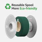 Bambu Lab Genuine Filament, 1.75mm PLA Wire Diameter Accuracy +/- 0.03 mm, RFID Included, No Mess Setup, Tangle-Free, with Genuine Reusable Spool, 1kg Black