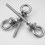 ZYUAROM 12 Pack M6 Stainless Steel Eye Bolts with Nuts, 1/4" x 3" Eye Bolts