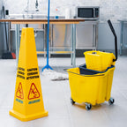 SPARTA 35 Qt Mop Bucket System with Wringer and Insert, Yellow