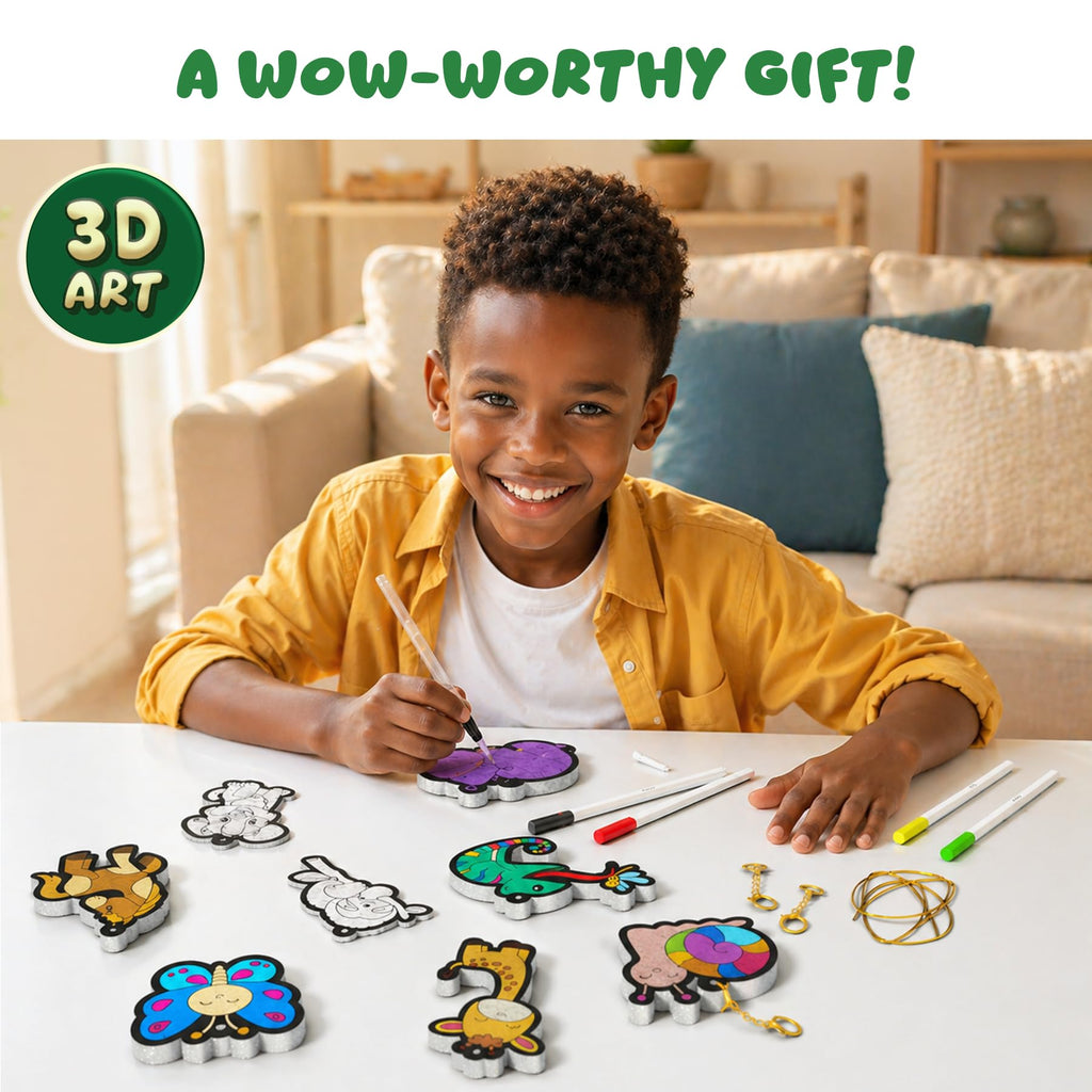 Skillmatics Aqua Puffs Animals, Paint by Number, Stocking Stuffer for Kids