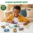 Skillmatics Aqua Puffs Animals, Paint by Number, Stocking Stuffer for Kids