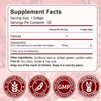 2 Pack Astaxanthin 12mg, Premium Astaxanthin Antioxidant Supplements with Antioxidant Activity, Supports Eye, Immune, Skin Health, Internal Circulation