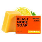 Beast Mode Soap for Men, Lemon Leaf, Single Bar – Natural Grass-Fed Tallow Bar Soap, Fresh Scent, Handcrafted, Non-Toxic