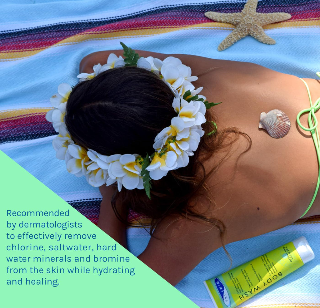 TRISWIM Chlorine Removal Body Wash 8.5 Fl Oz | Removes Chlorine, Bromine, Hard Water Minerals & Saltwater | Hydrates & Restores Skin | Moisturizing Chlorine Soap For Swimmers And Athletes