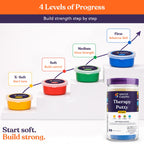 Special Supplies Therapy Putty for Teens and Adults - Resistive Hand Exercise Stress Relief Therapy Putty Kit, Set of 4 Strengths, Three Ounces of Each Putty (Primary Colors)