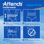 Attends Bariatric Adult Incontinence Underwear, 3X-Large (74-92"), [10 Count] - Overnight Absorbency for Men and Women, Disposable Pull-On Diapers with Tear-Away Sides, AU60