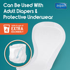 Inspire Ultra Absorbency Incontinence Booster Pads | Absorbs Over 4 Cups! | for Women or Men, Adhesive Strip Use in Incontinence Underwear and Diapers Leak-Free (22 Count)