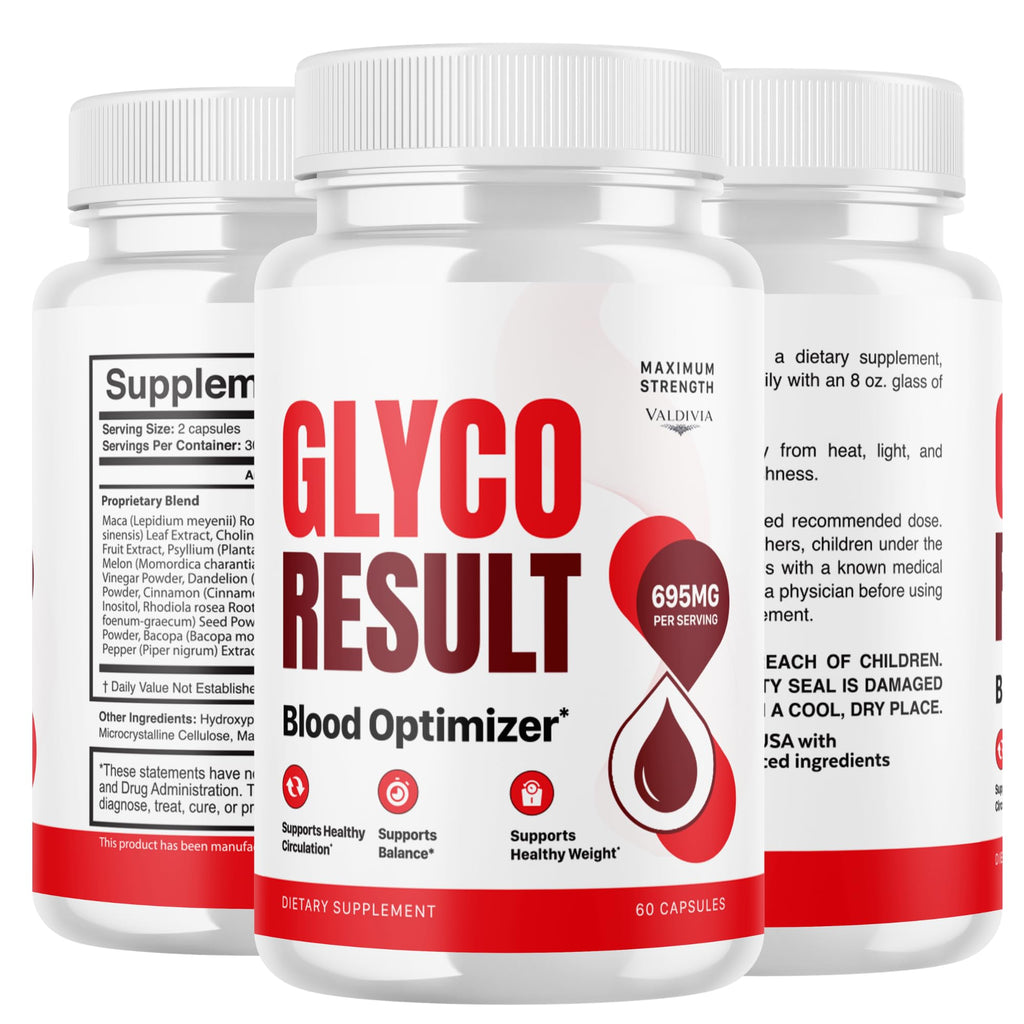 Valdivia (3 Pack) GlycoResult Capsules - Official Glyco Result Supplement, Premium Formula, Natural Vitamins for Health & Wellness - 180 Capsules for 3 Months