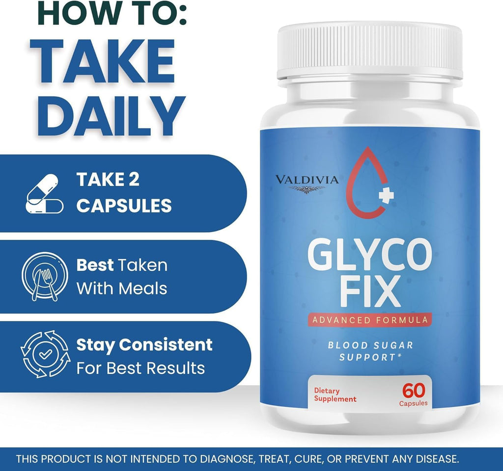 (5 Pack) Glyco Fix Capsules - GlycoFix Advanced Supplement, All Natural Formula to Maintain Healthy Levels, Maximum Strength Daily Formula, Gyco Fix Capsules Reviews - 300 Capsules for 5 Months