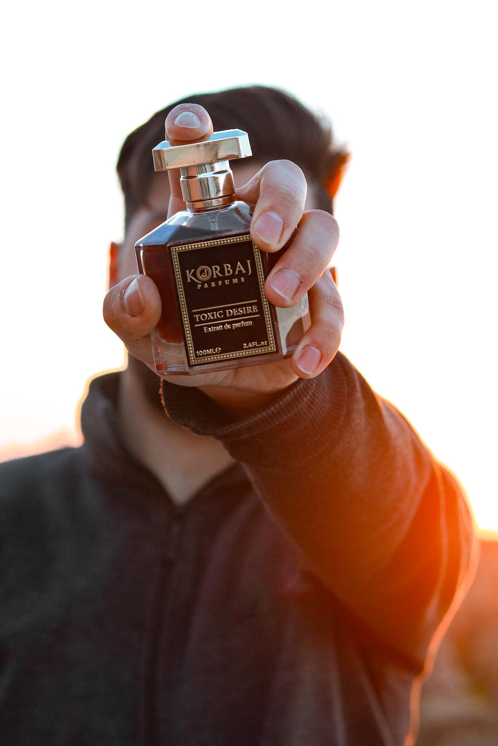 KORBAJ PARFUMS Toxic Desire - Arabian Perfume for Women and Men, EDP Mens Cologne with Cognac Oil, Oak Absolute, Cinnamon Essence, Tonka Bean - Sandalwood, Praline - Vanilla Perfume 100ml