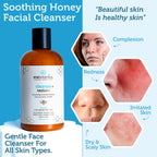 Era Organics Manuka Honey Face Wash for Sensitive Skin - Sulfate Free Gentle Cleanser with Organic Aloe Vera, Hyaluronic Acid & More - Soothing & Moisturizing for Dry Skin - Made in USA (8 oz)