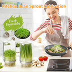 Elitrivox Sprouting Jar Kit, 2 Pack Wide Mouth Quart Mason Jars | Broccoli, Microgreens, Alfalfa Sprout Jar | Perfect for Home Gardeners, Health Enthusiasts & Vegan Diets
