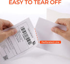 MUNBYN Thermal Direct Shipping Label (Pack of 500 4x6 Per Fanfold Labels) - Commercial Grade