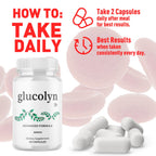 Glucolyn Capsules, Official Glucolyn Pills with All Natural Ingredients, Advanced Glucolyn Overall Health and Wellness Vitamin Support Supplement with Max Strength Multivitamins Support (60 Capsules)