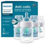 Philips Avent Anti-Colic Baby Bottle with AirFree Vent, Slow Flow, 4 oz