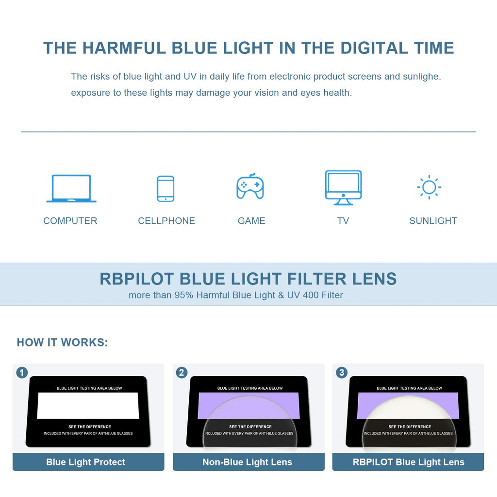 RB.Pilot Reading Glasses for Men Square Double Bridge Blue Light Blocking Computer Readers (gold, 1.50)