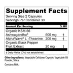 Live Conscious KSM-66 Ashwagandha Supplement w/L Theanine & AlphaWave - ZenWell Everyday Stress Relief, Cognitive, Brain Health - Ashwagandha for Men & Women - 60 Capsules (2-Pack)