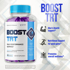 Boost TRT Gummies for Men, Official Boost TRT Male Performance Gummys with Natural Ingredients, Advanced BoostTRT Men's Gummy Supplement with Maximum Strength Premium Vitamins (60 Gummies)