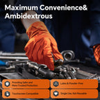 UYKKE 10mil Nitrile Gloves Disposable Rubber Latex Mechanic Gloves,Industrial Disposable Mechanic Latex Rubber Mechanics Glove Heavy Duty Nitrile Glove XL with Diamond Textured(1001,X-Large)