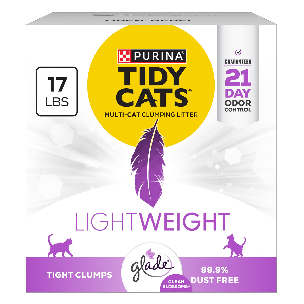 Purina Tidy Cats LightWeight Glade Clean Blossoms Litter, 17 lb