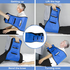 KKaFFe Transfer Belt Transfer Sling for Nursing Patients, Standing & Supports & Transfer Aids for Elderly, Gait Belt for Patient Care, Transfer Belt for Bedridden Patient (Blue)