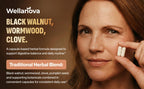 Wellanova Wormwood Black Walnut Clove Cleanse for Humans - Advanced Detox Formula for Adults - Gut Health Supplement with Wormwood Herb, Black Walnut Hull Extract & Clove - 60 Capsules