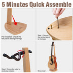 Musbeat Guitar Stand, Acoustic Guitar Stand, Red Oak Wooden Guitar Stand, Floor Guitar Stand for Acoustic Guitar, Mandolin, Wood Guitar Stand for Home, Living Room Decoration, Guitar Gifts for Men