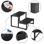 Talustool Hot Tub Step 500LBS Capacity Spa Side Step 2-Step Stairs Edge Spa Step 24” Outdoor RV Step Ladder Support Step Stool Pool Ladder Heavy Duty Steel Pedal