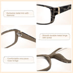 Madison Avenue 2 Pack Classic Blue Light Blocking Reading Glasses for Women, Vintage Anti Glare/Eyestrain Computer Readers Demi/Purple +1.25