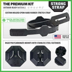 Blazer Brand Strong Strap Lid Lock for 32–96 Gallon Garbage Cans (1 Starter Kit) Long Lasting, No Tools Required, Stretch to Latch, Mitigate Pests, Wind, Overflow, and Spillage